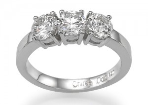 anello fidanzamento trilogi diamanti